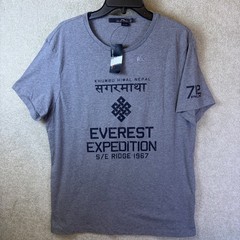 RLX Ralph Lauren Everest Expedition Shirt Mens Large Gray Khumbu Himal Nepal NEW