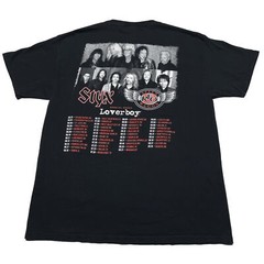 Styx Band T-Shirt Mens Large REO Speedwagon Loverboy USA Tour Classic Rock Black