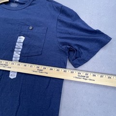 Duluth Tshirt Men’s Medium Blue Tri-Blend Crew Neck Short Sleeve Soft Casual
