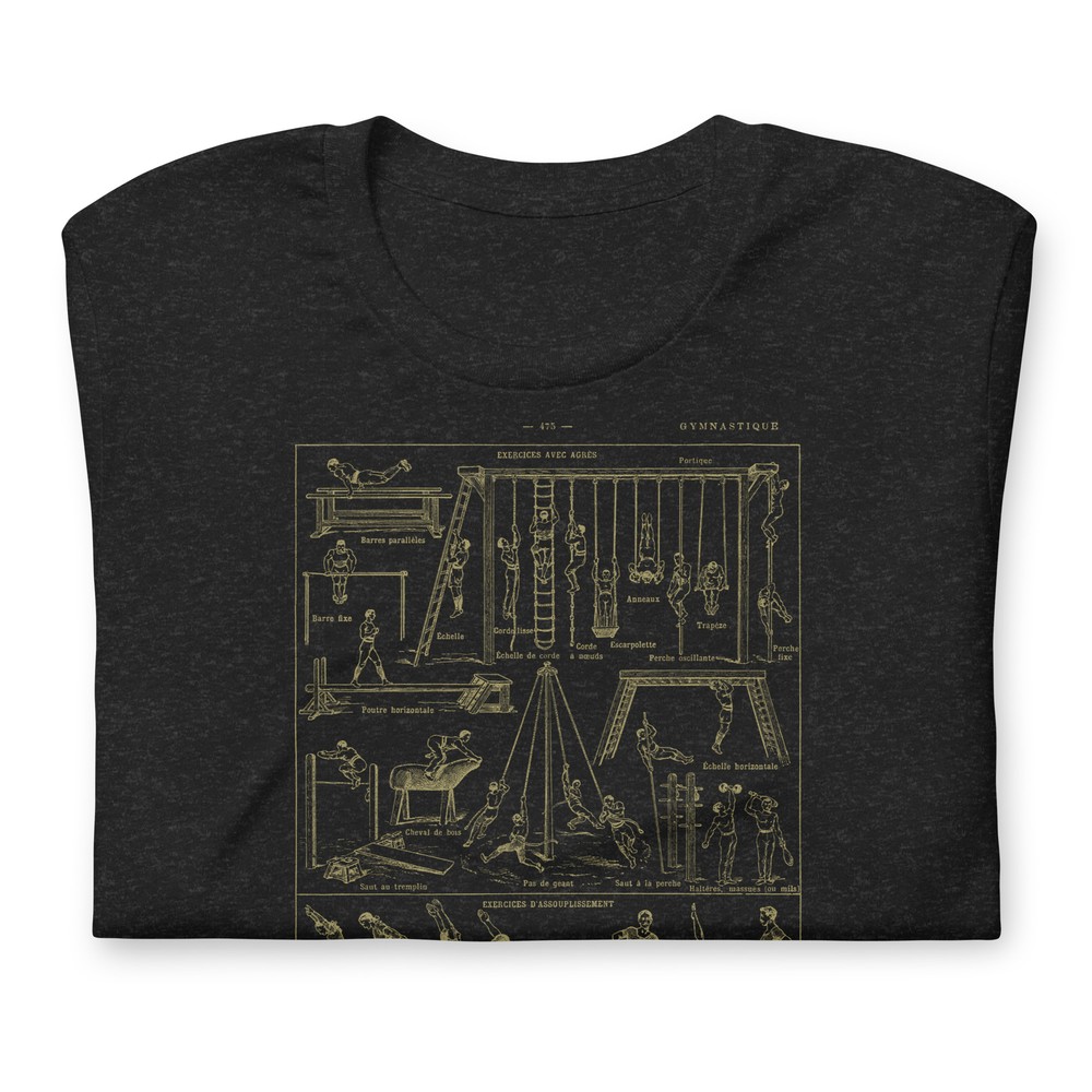 Vintage Gymnastics Shirt – 1930s French Fitness – Exercise – Sports – Gym
