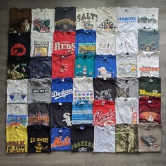 60 Piece Vintage T Shirt Wholesale Bundle Lot Graphic Tees 80s 90s Y2K