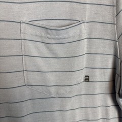 Free Fly T-Shirt Men’s Large Blue Stripe Performance Bamboo Pocket Short Sleeve