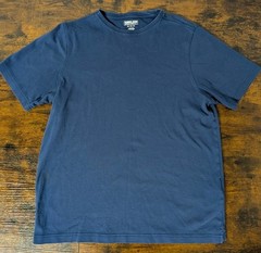 Kirkland Signature Pima Cotton Tee T Shirt Blue Medium Peru Made