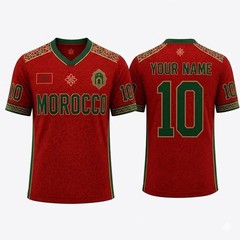 Morocco Soccer Jersey Custom Name Number Fan Shirt All Sizes S-5XL