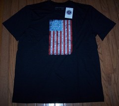 Life is Good SUPERPOWER FLAG S/S Shirt T-Shirt JET BLACK Men’s Large – NWT