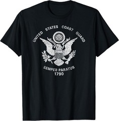 NEW LIMITED! US United States Coast Guard USCG Eagle Flag Tee – Made In Usa