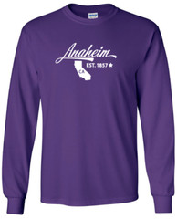 Anaheim California State T-Shirt Long Sleeve Graphic Tees Unisex Apparel Design