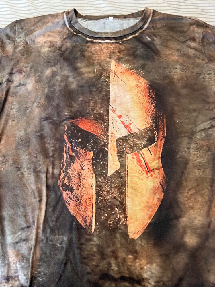 Spartan Helmet Graphic 2XL T Shirt is ultra soft material assassins creed