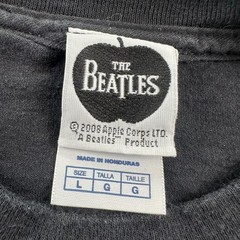 Vintage The Beatles Abbey Road T-Shirt Mens Medium Black Rock Band Apple 2008