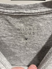 Grey Disney Mickey Mouse cotton tee size medium. Short Sleeve