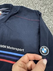 BMW Motorsport Navy L Men’s Crew Neck T-Shirt Short Sleeve Logo Graphic Print