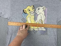 Disney Shirt Mens Large Gray Simba Nala Lion King Graphic Tee Movie Cartoon