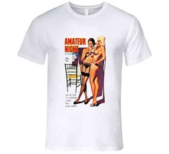 Amateur Night Strippers Burlesque Tee White Retro Vintage T-shirt Adults Only