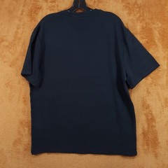 HUGO BOSS Shirt Mens Large Black Pullover Crew Ribbed Modal Logo T-Shirt Tee