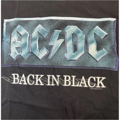 AC/DC Back in Black 1996 Vintage Band T-Shirt Anvil Tag Single Stitch Rock Tee L