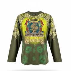 Raw Blue Men’s XL Long Sleeve Graphic Shirt Olive Green Y2K Almighty Dollar Tee