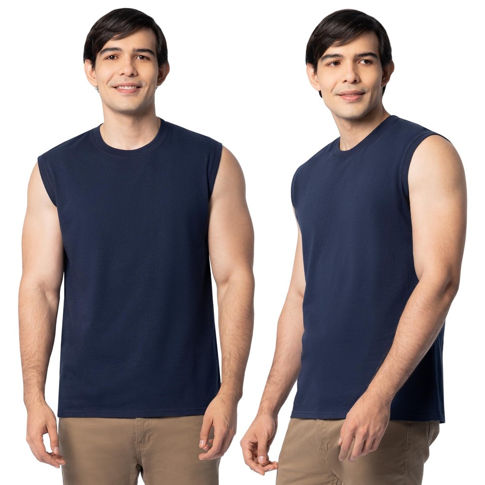 Fruit of The Loom Men’s Eversoft Cotton Sleeveless T Shirts, Breathable & Moi…