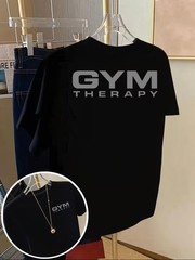 Gym Therapy Men’s T-Shirt Workout Fitness Bodybuilding Weightlifting Gym Tee