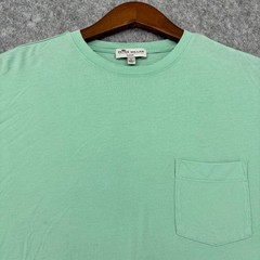 Peter Millar Seaside Mens Large Mint Green Pocket T-Shirt Short Sleeve Crewneck