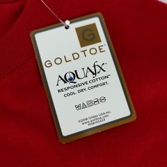 Gold Toe AquaFx Fitness Mens T-Shirt Pocket M Independence Red PreShrunk Cotton