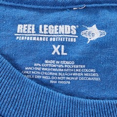 Reel Legends Performance Outfitters Fishing Blue Short Sleeve T-Shirt Men’s XL