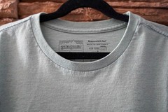 Patagonia Responsibili-Tee Men’s M Sage Green Cotton Crew Neck Logo Graphic Tee
