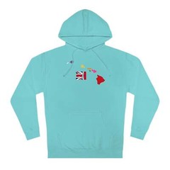 State Love-Hawaii Red/Blue Variation Unisex Hooded Sweatshirt