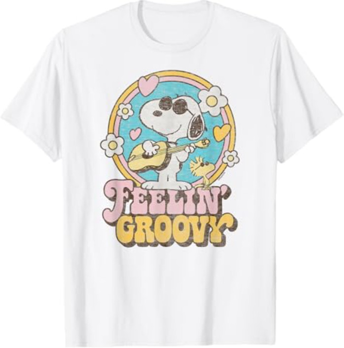 Peanuts – Feelin’ Groovy Snoopy and Woodstock T-Shirt
