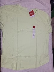 BRAND NEW – Hanes Men’s 100% Cotton Lay Flat Collar Blank T-Shirt 5280