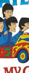 THE BEATLES Saturday Morning Cartoon TEE T-SHIRT Drive My Car