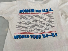 Bruce Springsteen 1984 1985 vtg t shirt Tour Dates Concert Fits S but says M