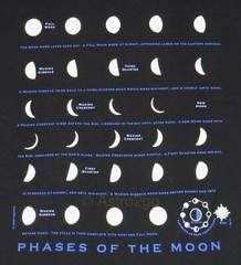 MOON PHASES-Lunar Cycle Full Gibbous Astronomy Space Science Glow T shirt S-3XL