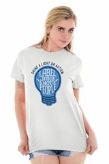 Shine A Light Autism Awareness Autistic Walk Womens or Mens Crewneck T Shirt Tee