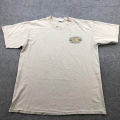 Vintage Panama Jack Shirt Mens Large Beige Double Sided Graphic Beach Tee 90s