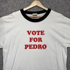Vintage 2005 Vote for Pedro Napolean Dynamite Ringer T-Shirt Men’s Large White