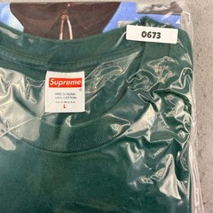 Supreme Monks Graphic T-Shirt Mens Large Green Short Sleeve Cotton Streetwear