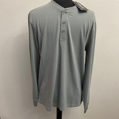 RLX Ralph Lauren Mens M Grey Henley Long Sleeve Shirt NEW Performance Wicking