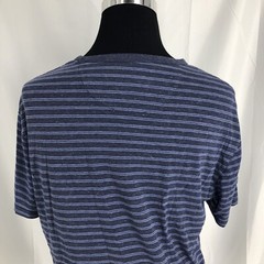Jachs T Shirt Mens XL Blue Pin Stripes Pocket Crew Neck