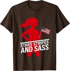 Stars Stripes and Sass 4th of July Girls Tween Unisex T-Shirt