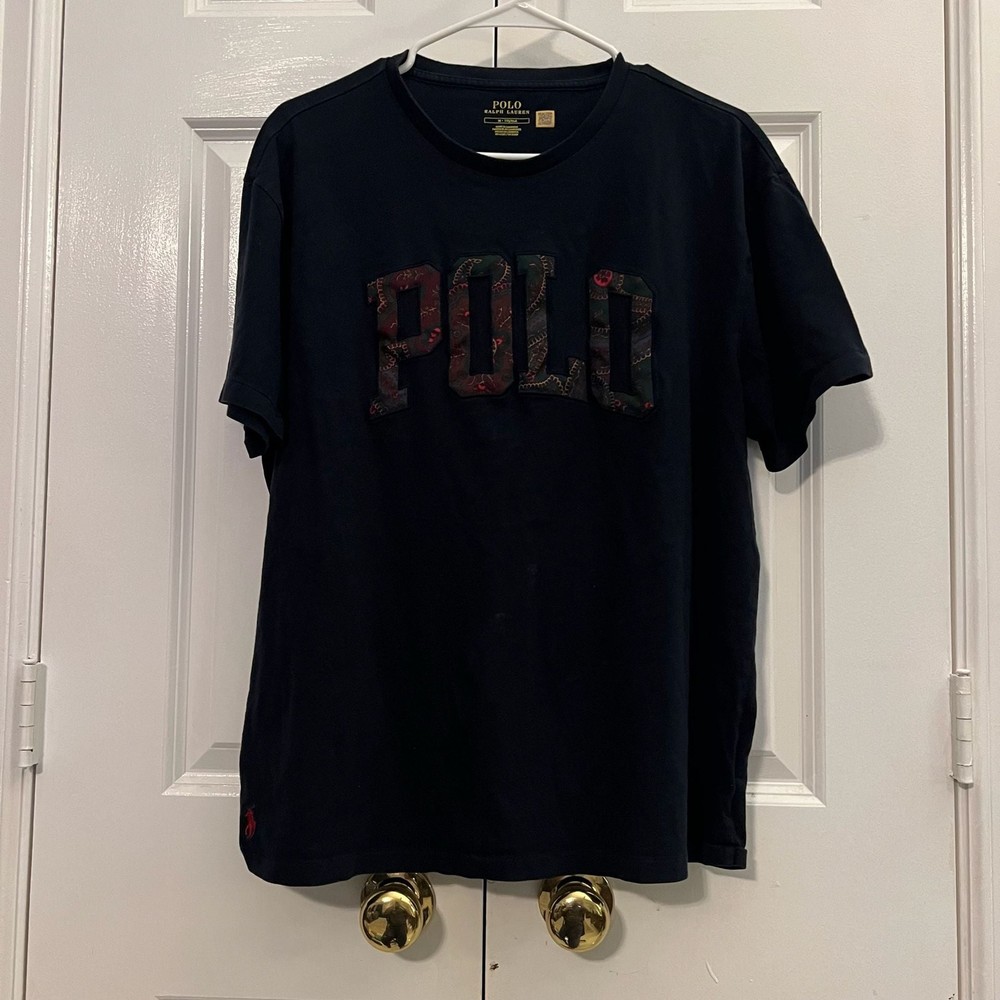 Polo Ralph Lauren Men’s Paisley Graphic Logo Short Sleeve T-Shirt in Black