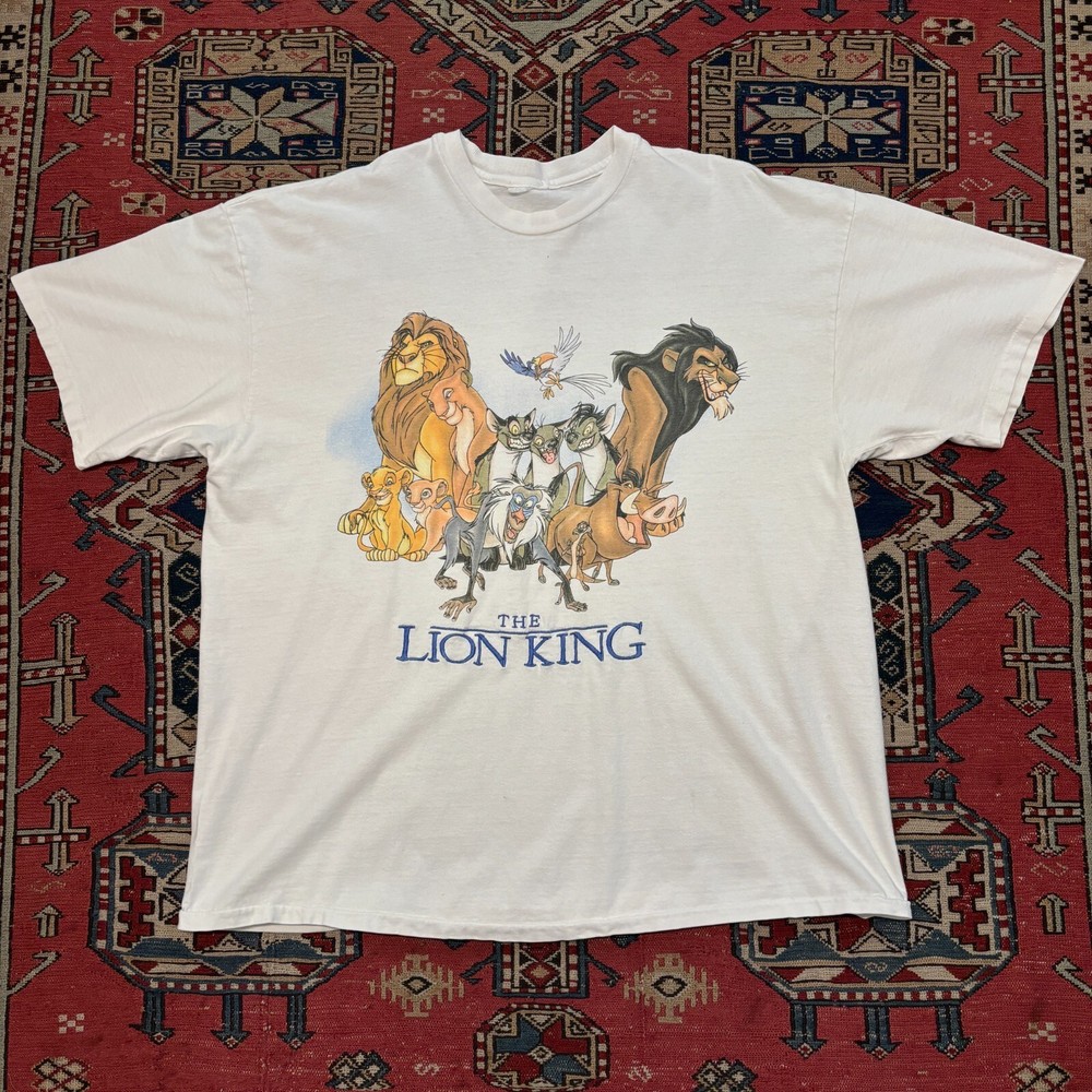 1990s Vintage Lion King Embroidered Promo Graphic Tee XL
