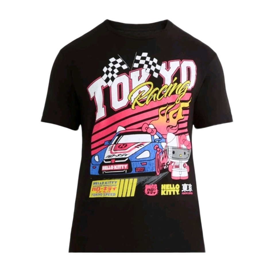 Sanrio Hello Kitty And Friends Tokyo Speed Race Kawaii T-Shirt Medium Unisex