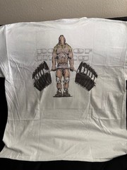 NEW POWER LIFTING : “DTG” PRINT On 100% COTTON WHITE T-SHIRT 2XX
