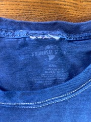 Universal Epic Universe Acid Wash Graphic T Shirt Blue Theme Park Tee XXL