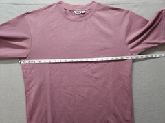 Uniqlo Men T Shirt M Dusty Pink Oversized Short Sleeve Crew Neck Knit Regular