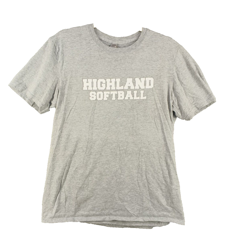 GILDAN T-shirt SoftStyle MEDIUM Gray Knit Casual Cotton