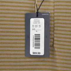 Cremieux Men’s Long-Sleeve Henley Shirt XL Gold Gray Striped NWT FREE SHIPPING