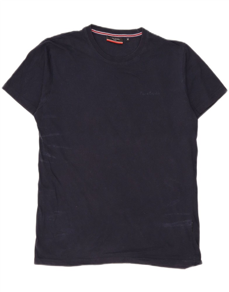 Pierre Cardin Mens T-Shirt Top Medium Navy Blue Cotton AJ06