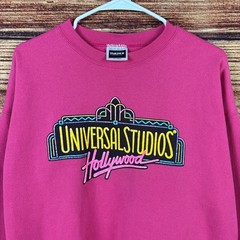 Vintage 1990s Universal Studios Hollywood Pink Crewneck size Men’s XL