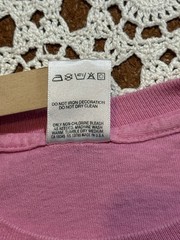 Vtg Retro Fruit Of The Loom Blank Pink T-Shirt Single Stitch USA L Cotton As Is